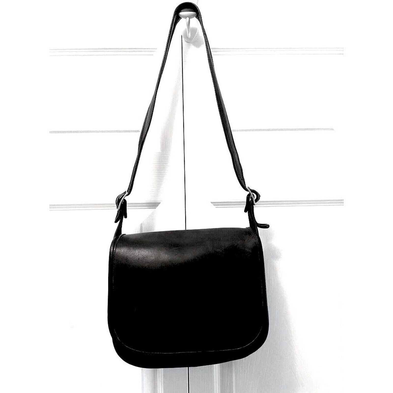 Coach Vintage Patricia Legacy Saddle Bag Black Nice Condition
